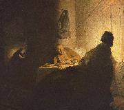 Rembrandt van rijn The Supper at Emmaus oil on canvas